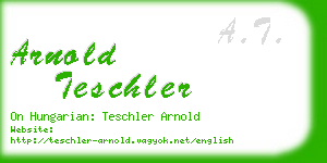 arnold teschler business card